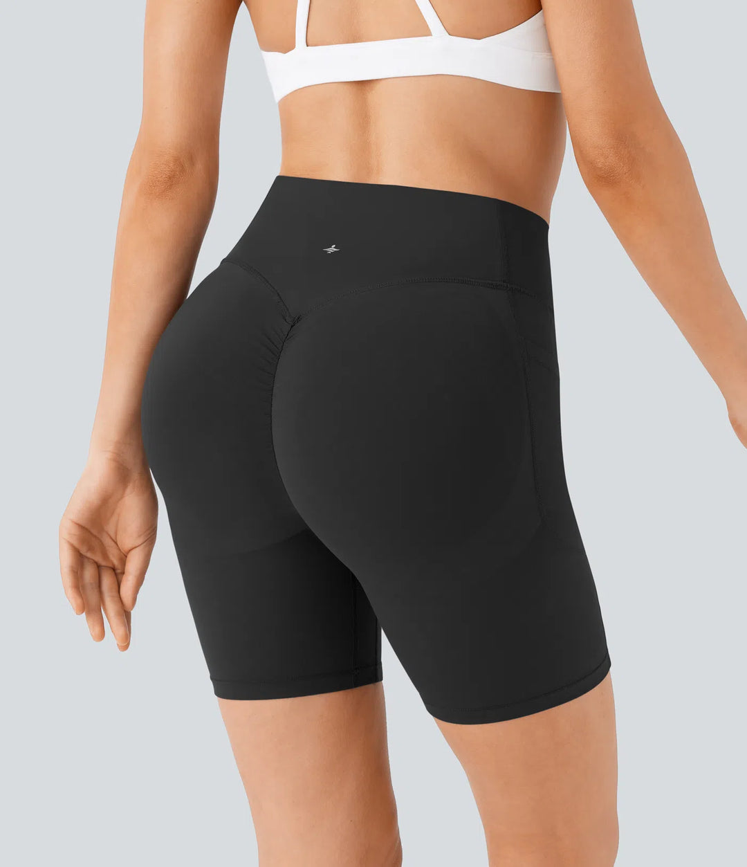 Halara UltraSculpt High Waisted Scrunch Butt Lifting Tummy Control Side Pocket Shaping Workout Biker Shorts 7&