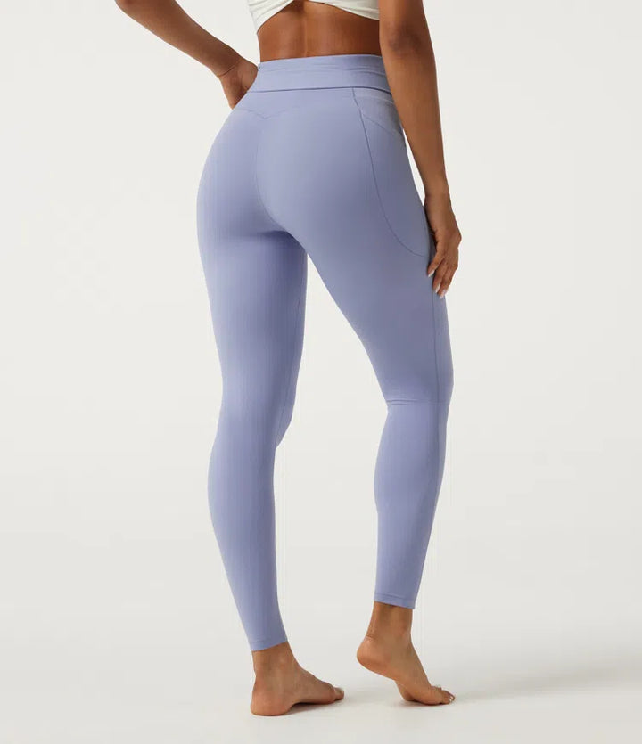 SoftlyZero High Waisted Tie Front Yoga Leggings with Pockets