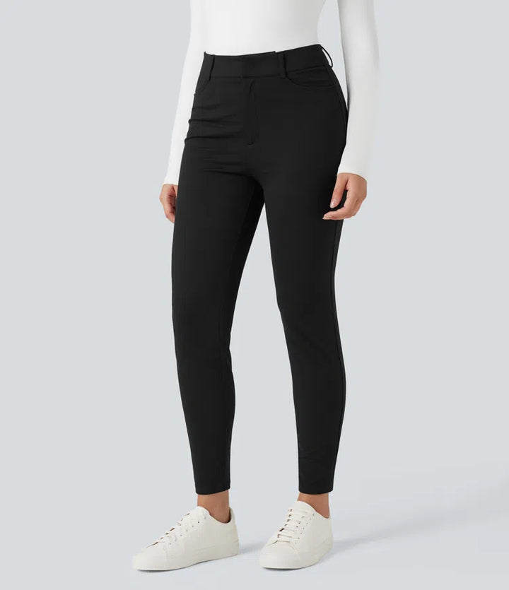 Halara Flex High-waisted Skinny Herringbone Work Pants with Pockets
