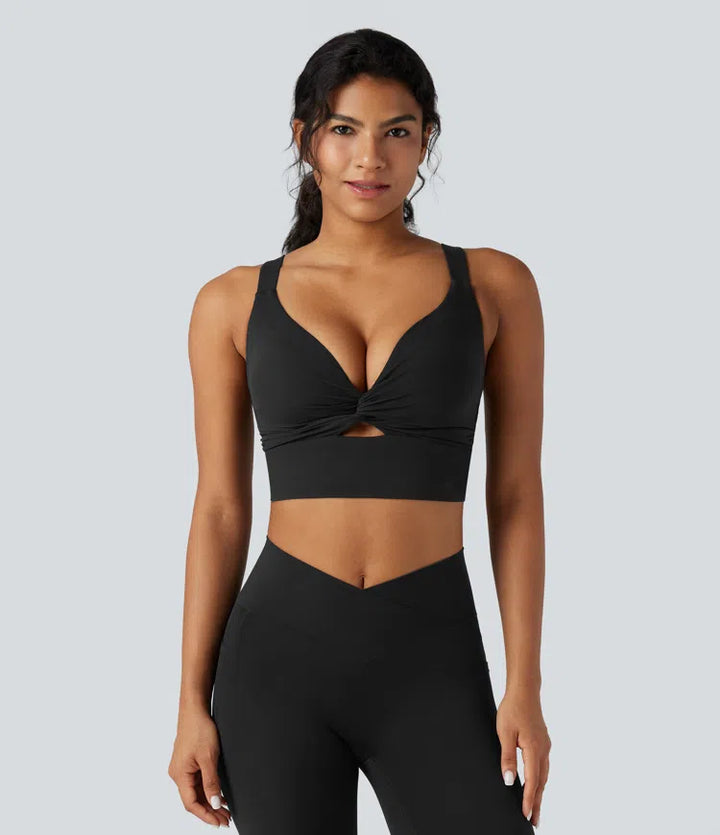 Halara UltraSculpt Light Support Molded Cups Push-Up Yoga Sports Bra