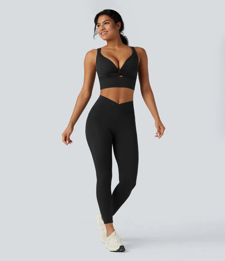 Halara UltraSculpt Light Support Molded Cups Push-Up Yoga Sports Bra