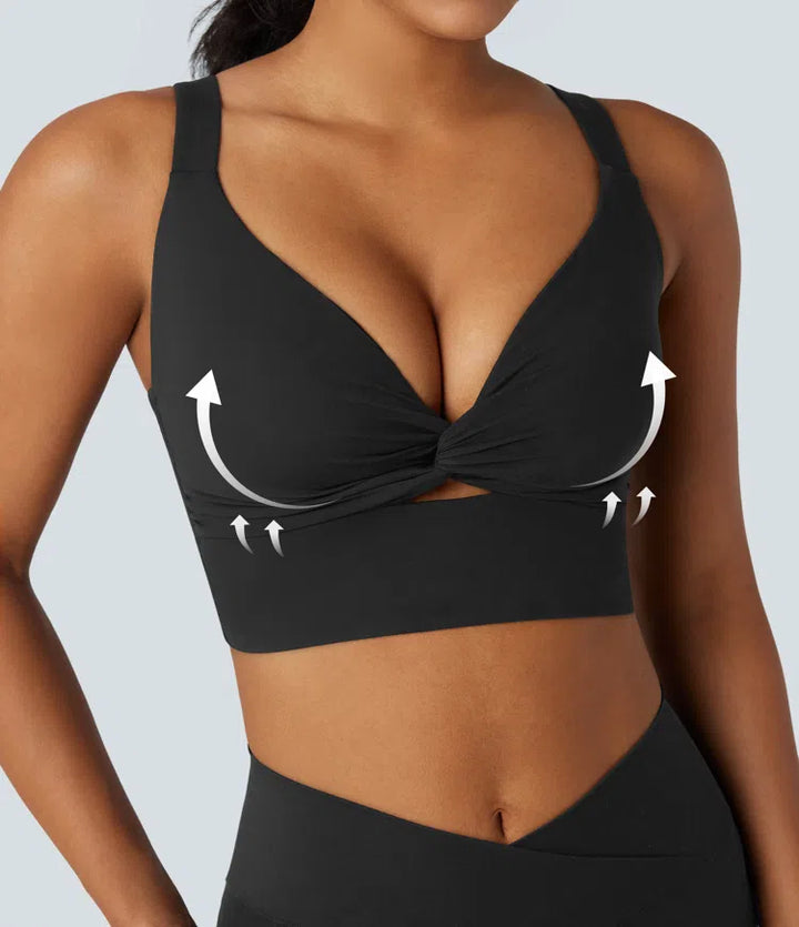Halara UltraSculpt Light Support Molded Cups Push-Up Yoga Sports Bra