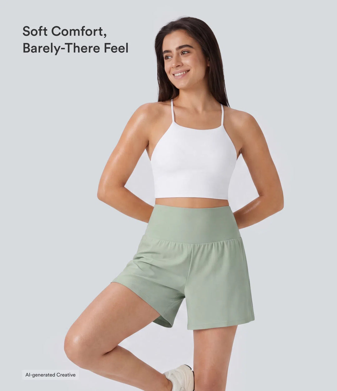 SoftlyZero Airy Super High Waisted 2-in-1  InstantCool Yoga Shorts 5&