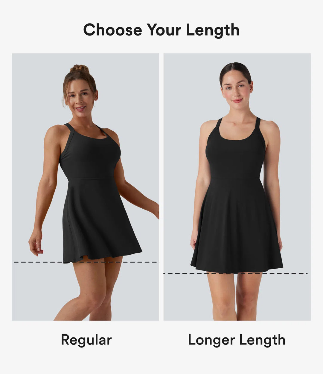 Flare Low Support Dance Active Dress-Longer Length-Easy Peezy Edition DD-F Cups