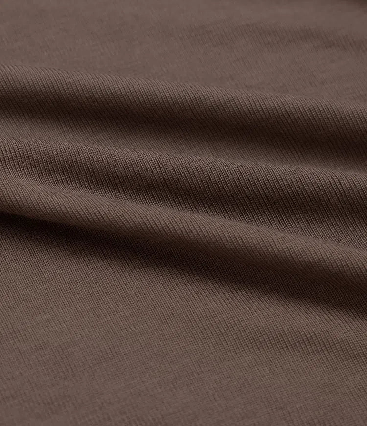 One-Shoulder Long Sleeve Asymmetrical Casual Wool-Blend T-Shirt