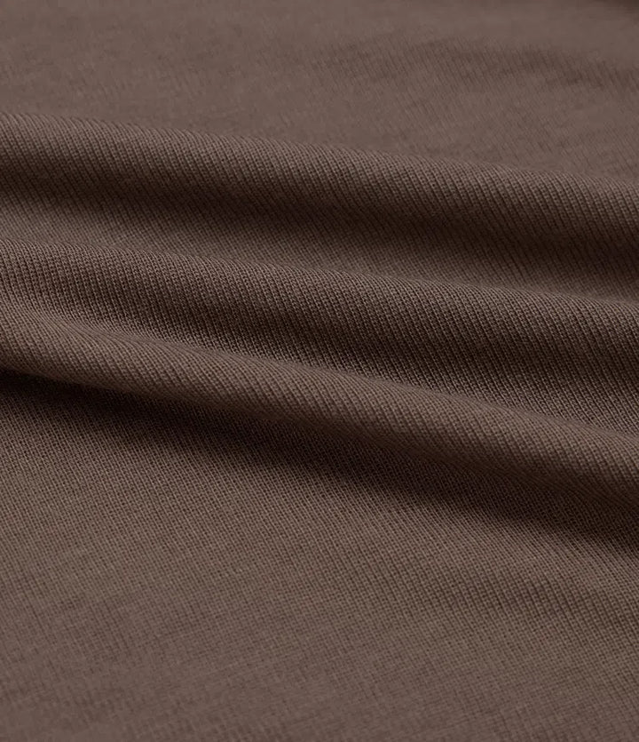 One-Shoulder Long Sleeve Asymmetrical Casual Wool-Blend T-Shirt