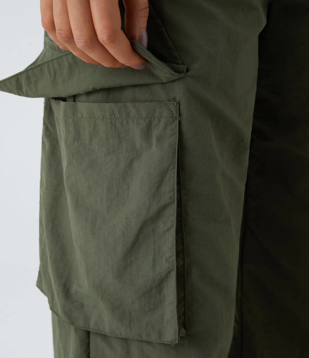 Mid Rise Button Zipper Side Pocket Wide Leg Baggy Casual Cargo Pants