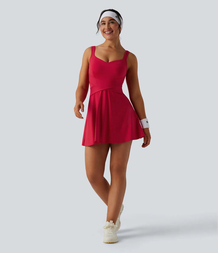 SoftlyZero Airy 2-in-1 InstantCool Mini Tennis Active Dress with Pocket-Easy Peezy Edition