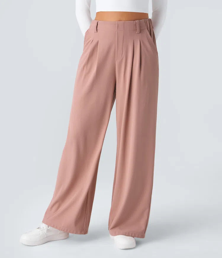 Halara Flex High Waisted Pocket Wide Leg Waffle Work Pants