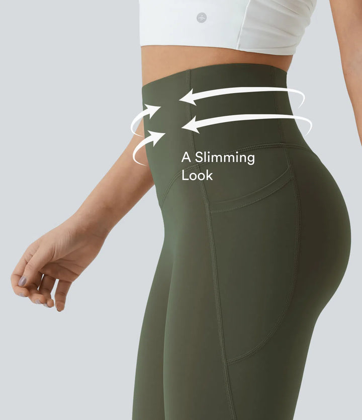 Halara UltraSculpt High Waisted Scrunch Butt Lifting Tummy Control Pocket Shaping Yoga Bootcut Leggings