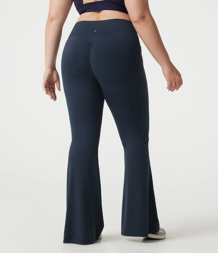 Halara UltraSculpt Plus Size High Waisted Scrunch Butt Lifting Tummy Control Shaping Yoga Flare Leggings with Pockets
