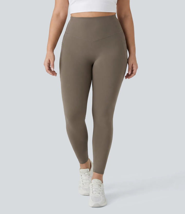 Plus Size Halara UltraSculpt High Waisted Butt Lifting Tummy Control Shaping Training Leggings with Pockets