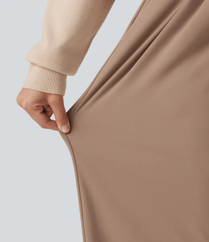 Halara Flex DayStretch Mid Rise Drawstring Wide Leg Work Pants with Pockets