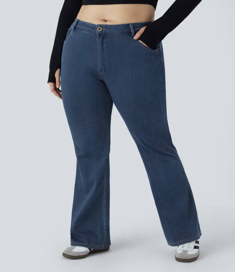 Halara Flex Mid Rise Pockets Casual Plus Size Jeans