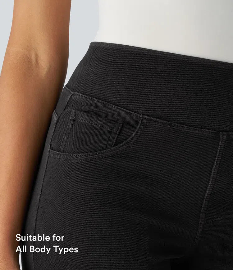 Halara Flex High Waisted Pockets Straight Leg Work Jeans