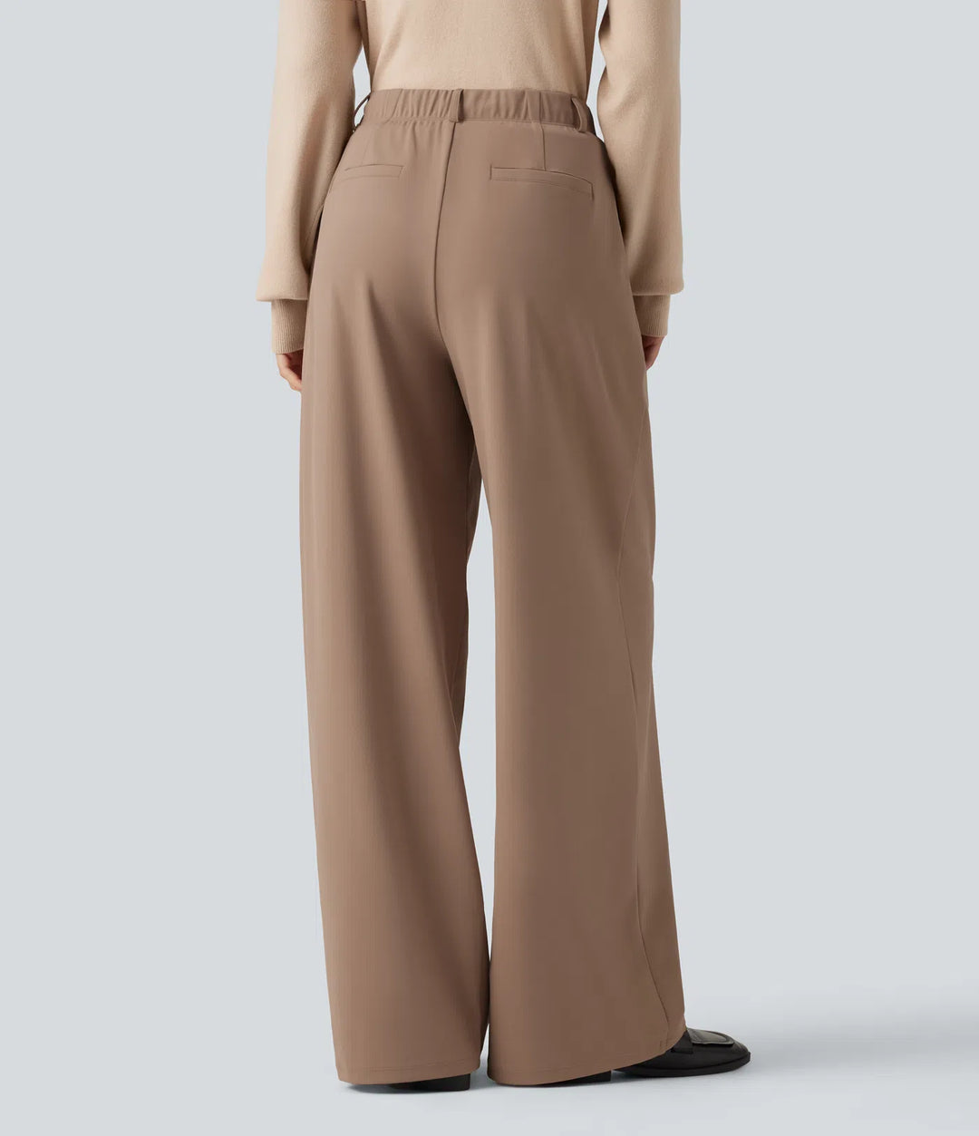 Halara Flex DayStretch Mid Rise Drawstring Wide Leg Work Pants with Pockets