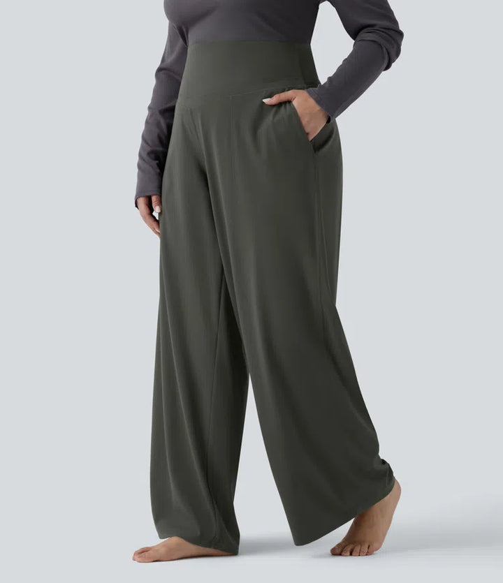 Halara UltraSculpt High Waisted Tummy Control Straight Leg Yoga Plus Size Pants with Pockets