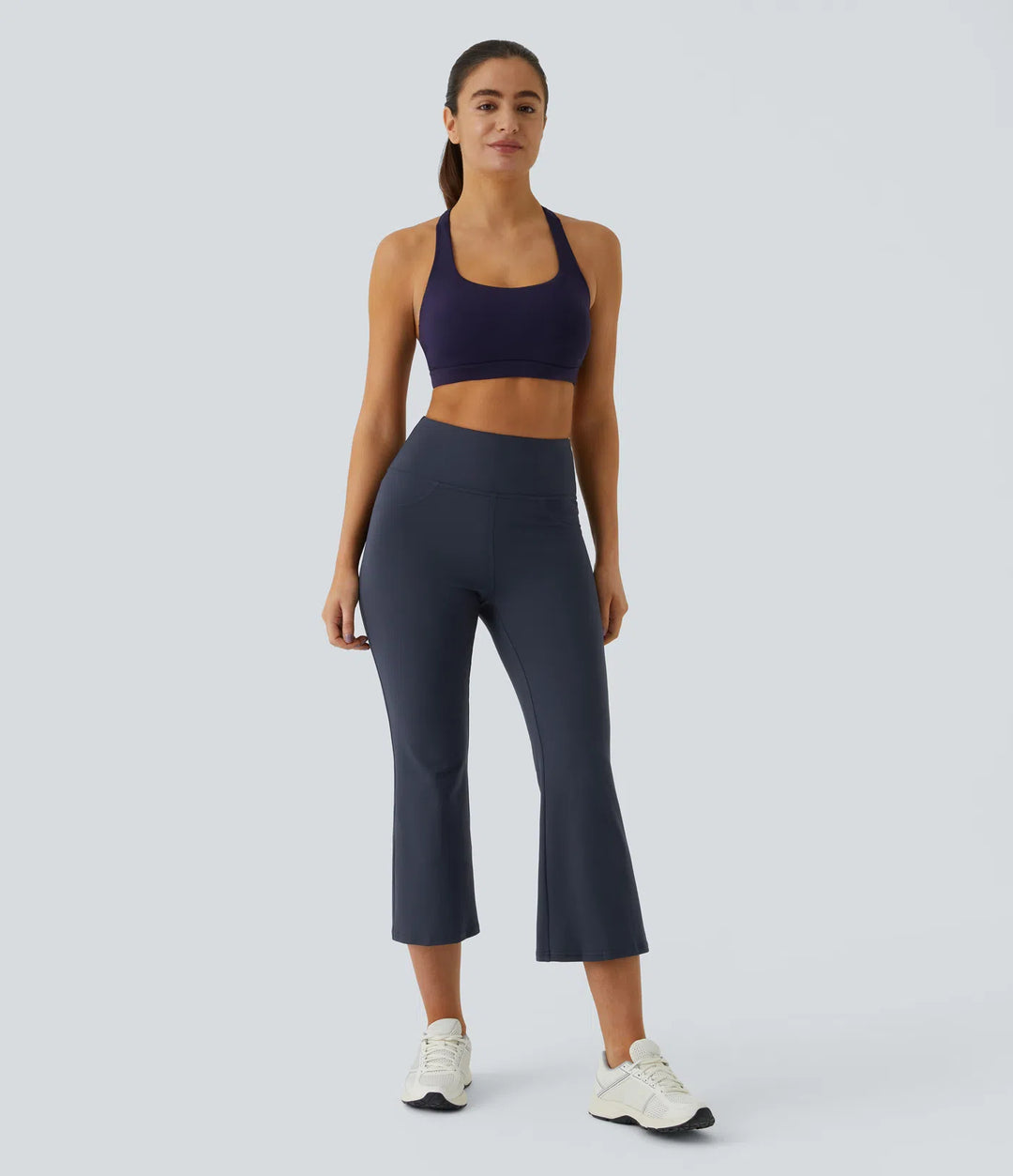 DayStretch High Waisted Pocket Capri Flare Yoga Leggings