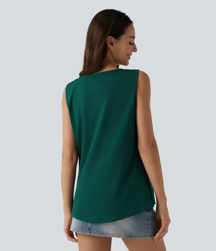 Square Neck Casual Tank Top