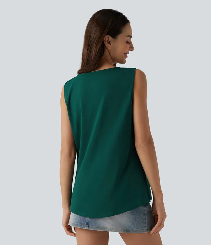 Square Neck Casual Tank Top