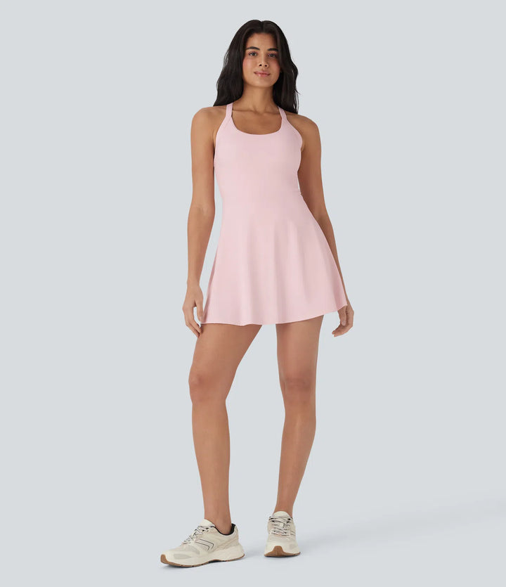 SoftlyZero Airy Backless Twisted InstantCool Dance Active Dress-Easy Peezy Edition