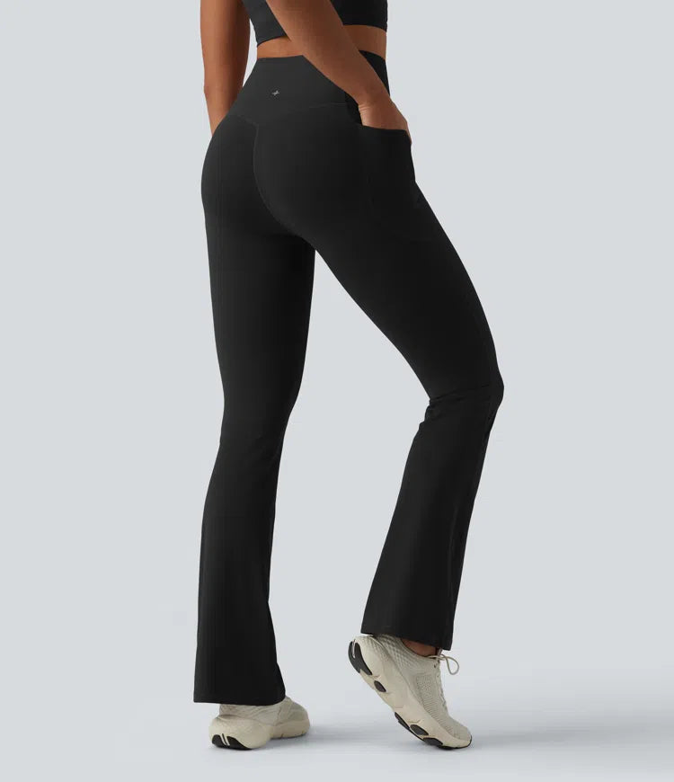 Halara UltraSculpt High Waisted Butt Lifting Tummy Control Bootcut Yoga Leggings with Pockets