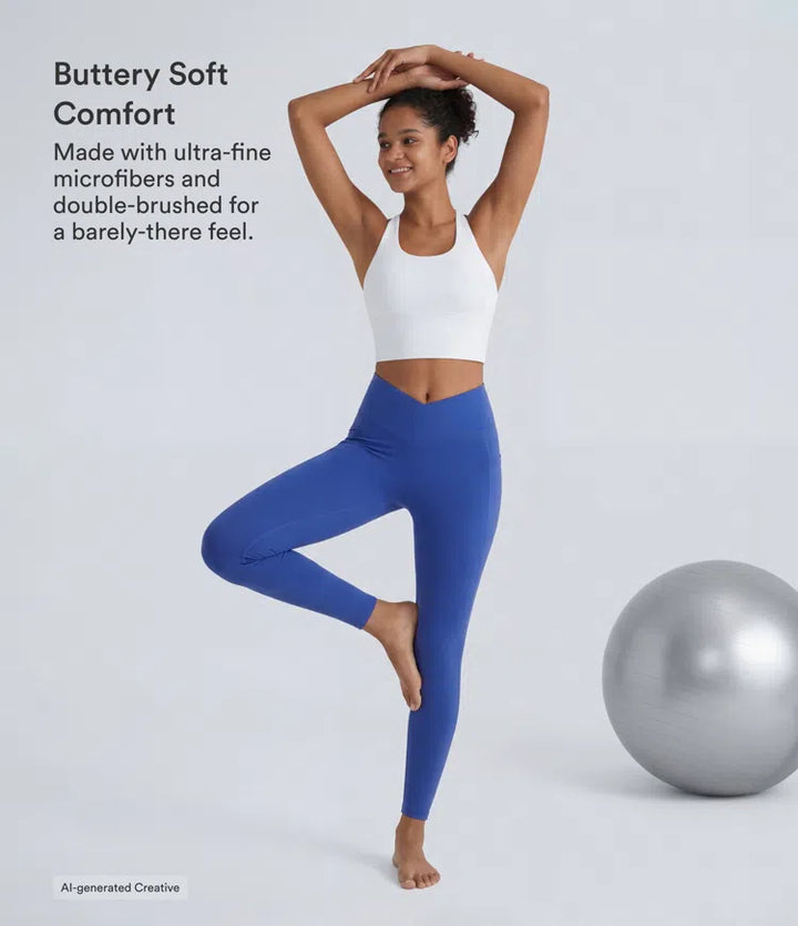 SoftlyZero Crossover Pocket Plain Leggings
