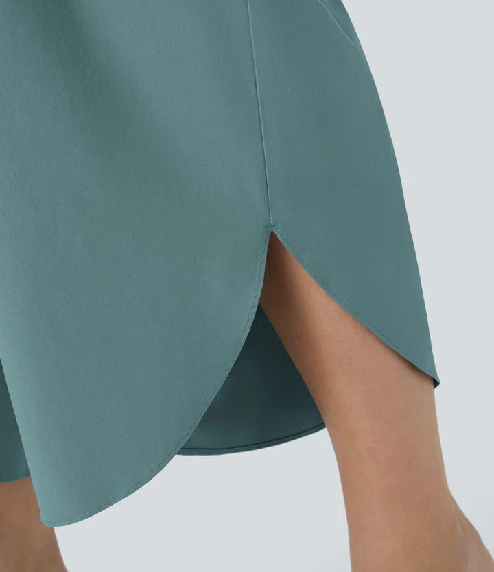 Breezeful High Waisted Crossover Pocket Quick Dry Plus Size Pants