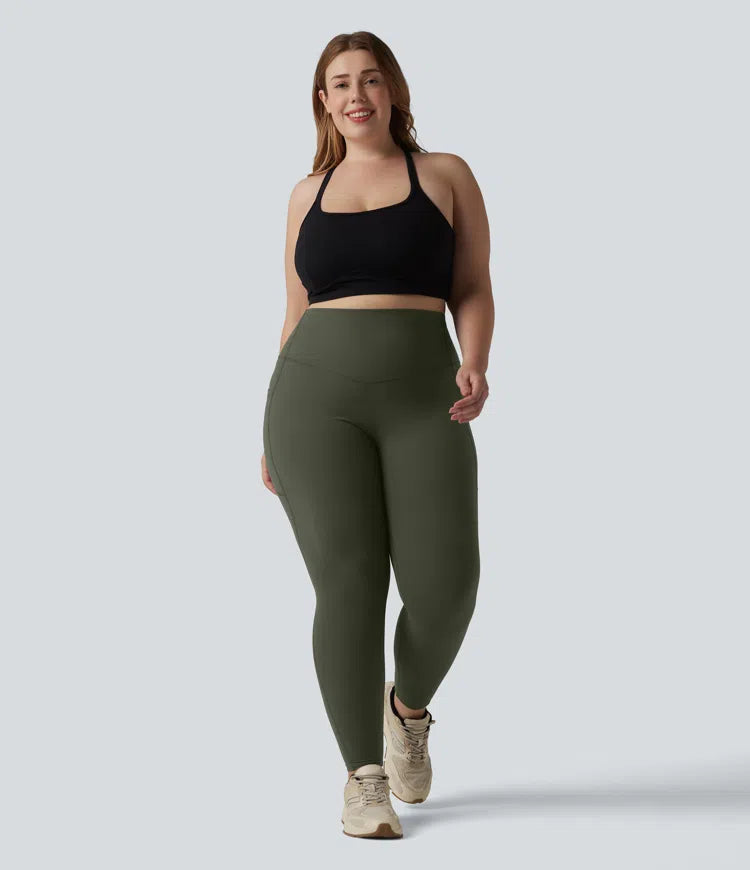 Halara UltraSculpt High Waisted Tummy Control Pocket Shaping Training Plus Size Leggings