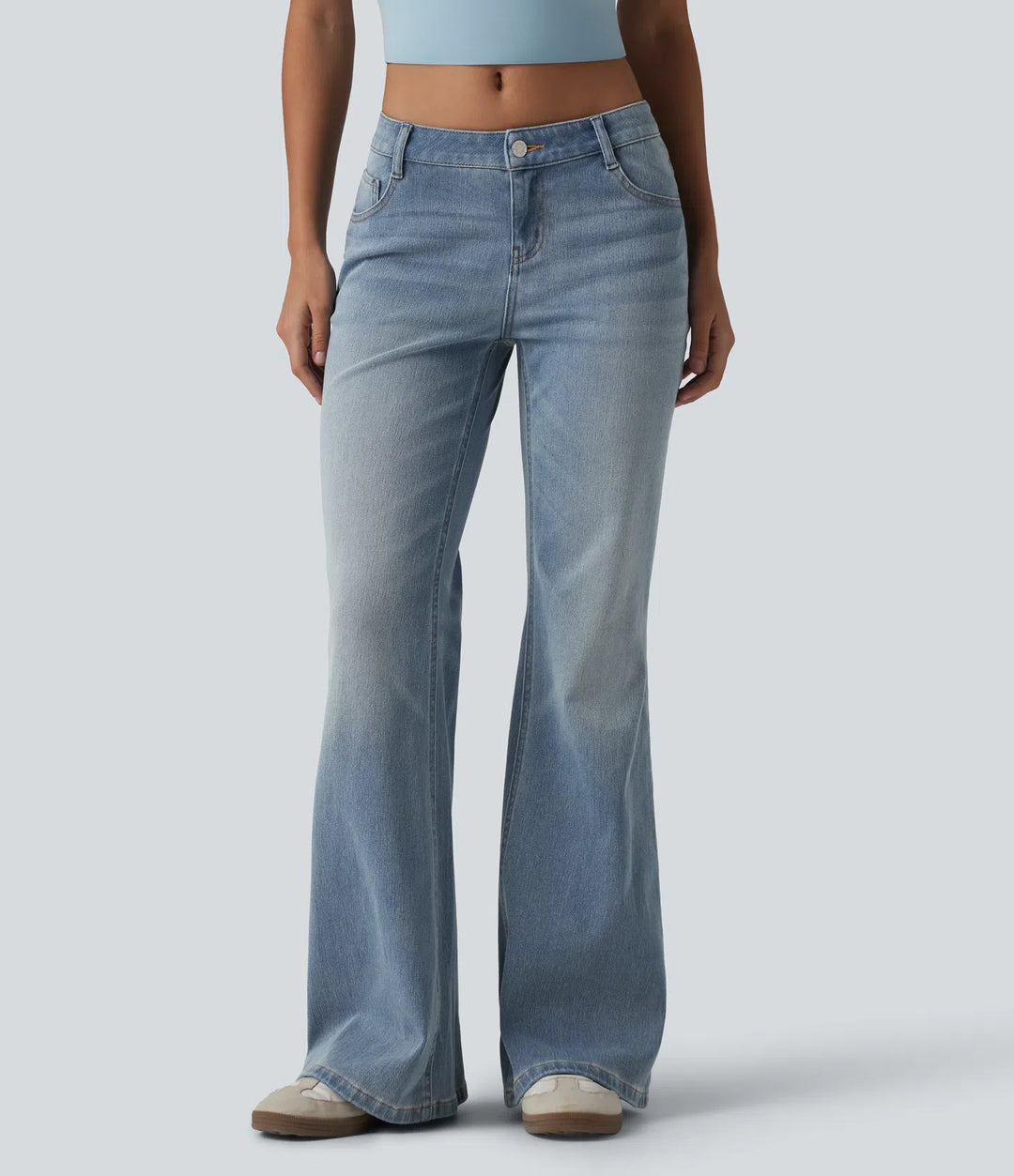 Halara Flex Low Rise Flare Casual Jeans with Pockets