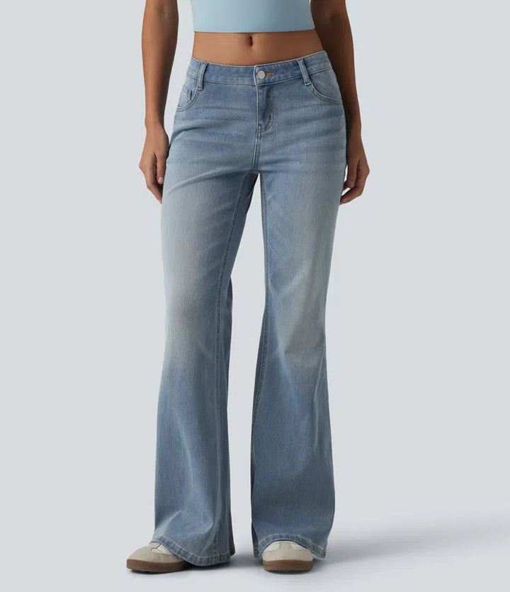 Halara Flex Low Rise Flare Casual Jeans with Pockets