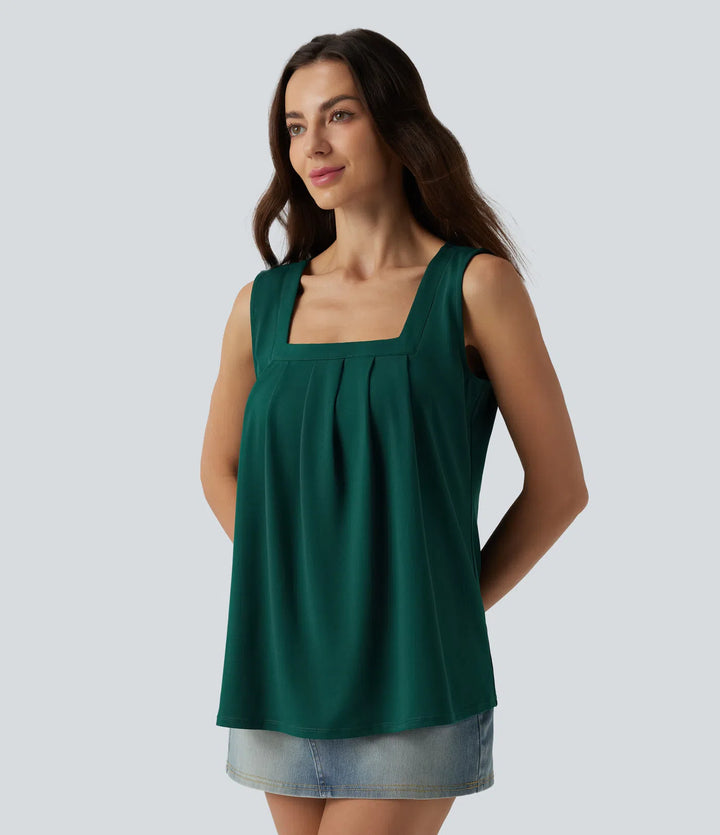 Square Neck Casual Tank Top