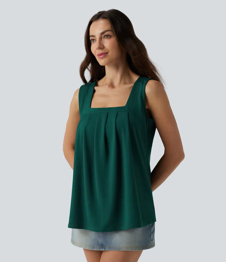 Square Neck Casual Tank Top