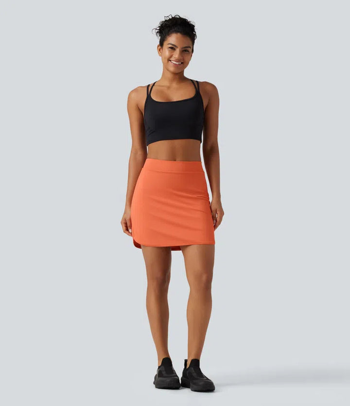 SoftlyZero Airy HIgh Waisted 2-in-1 InstantCool Mini Golf Skirt with Pockets