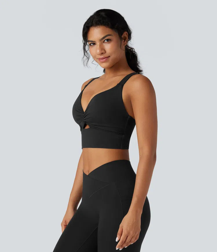 Halara UltraSculpt Light Support Molded Cups Push-Up Yoga Sports Bra