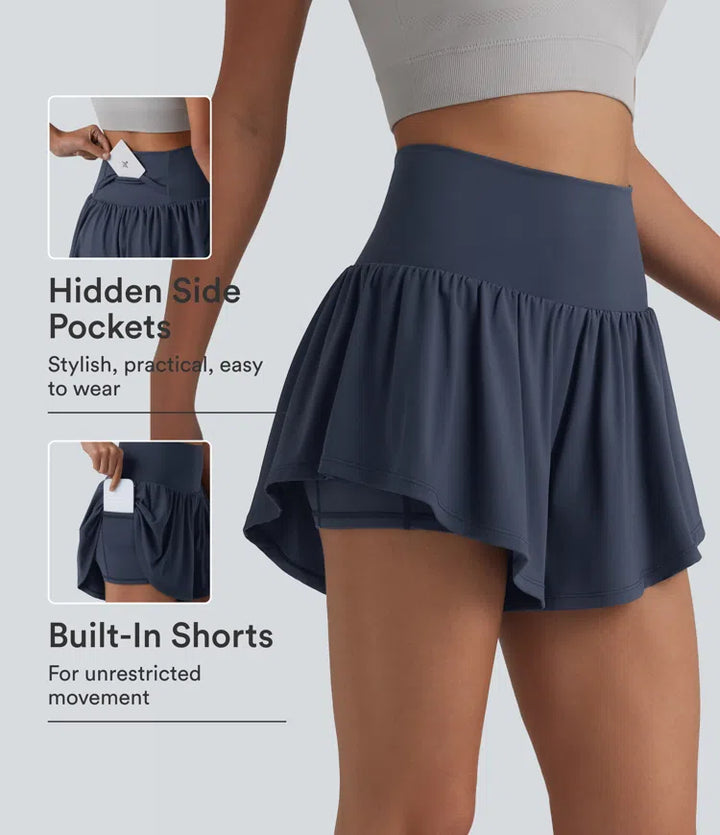 SoftlyZero Airy High Waisted 2-in-1 InstantCool Yoga Shorts 3&