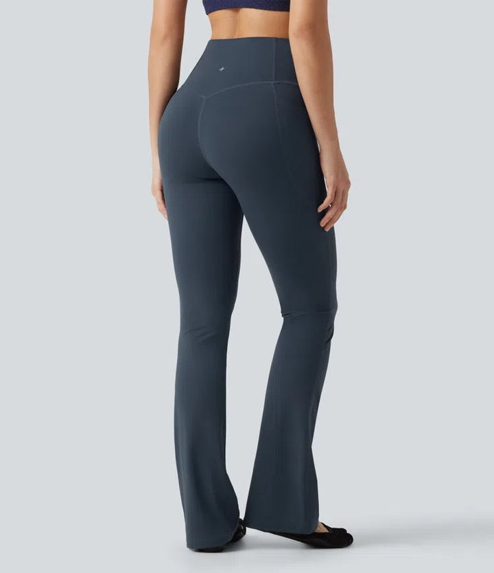 Halara UltraSculpt High Waisted Tummy Control Shaping Bootcut Yoga Leggings with Pockets