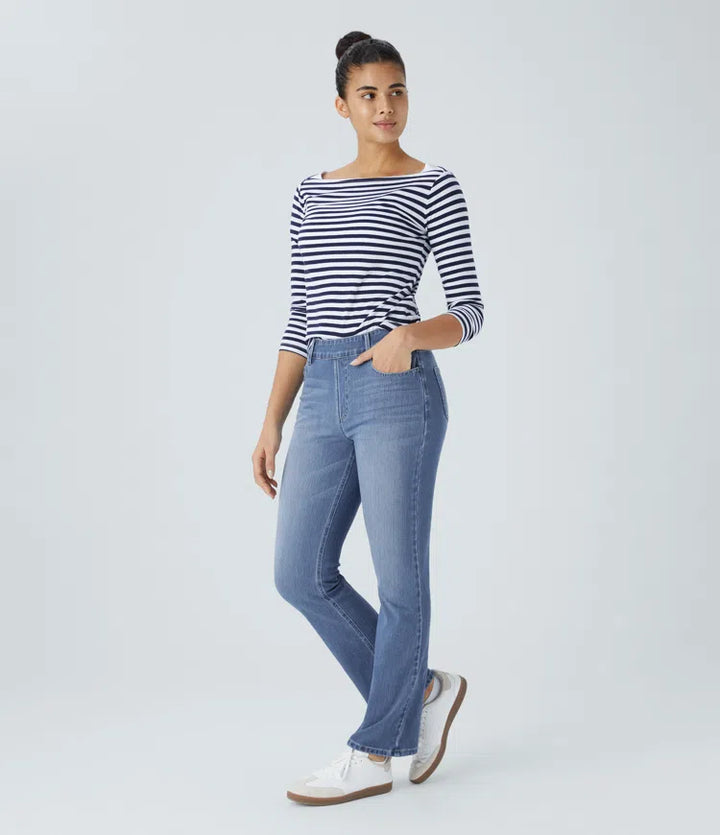 Halara Flex High Waisted Pockets Washed Casual Bootcut Jeans