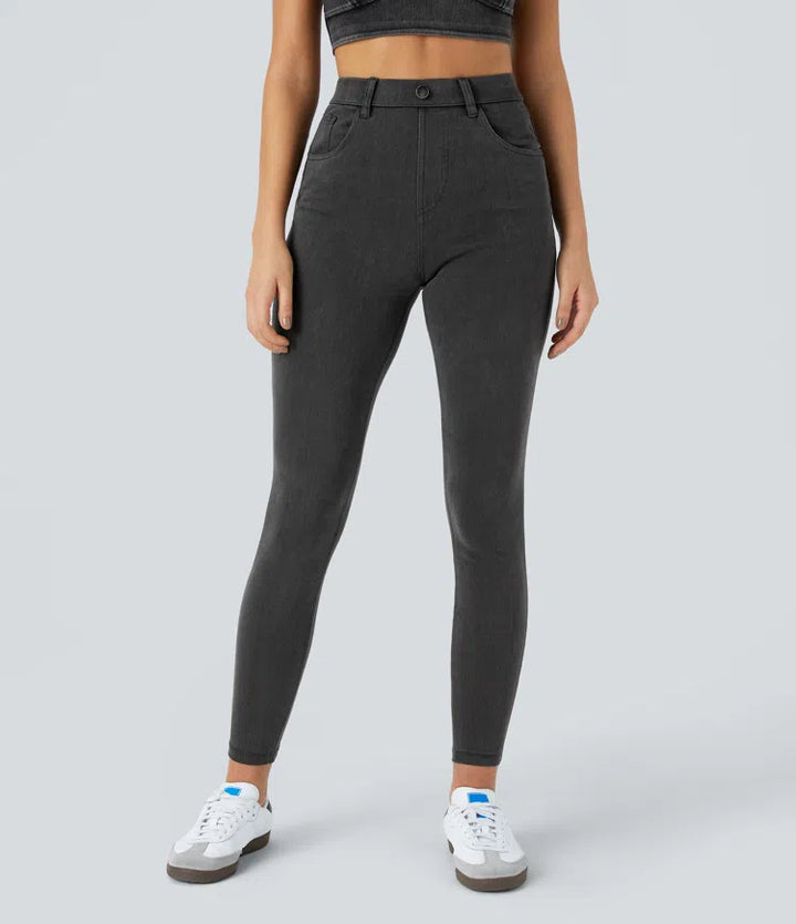 Halara Flex High Waisted Pockets Denim Work Leggings