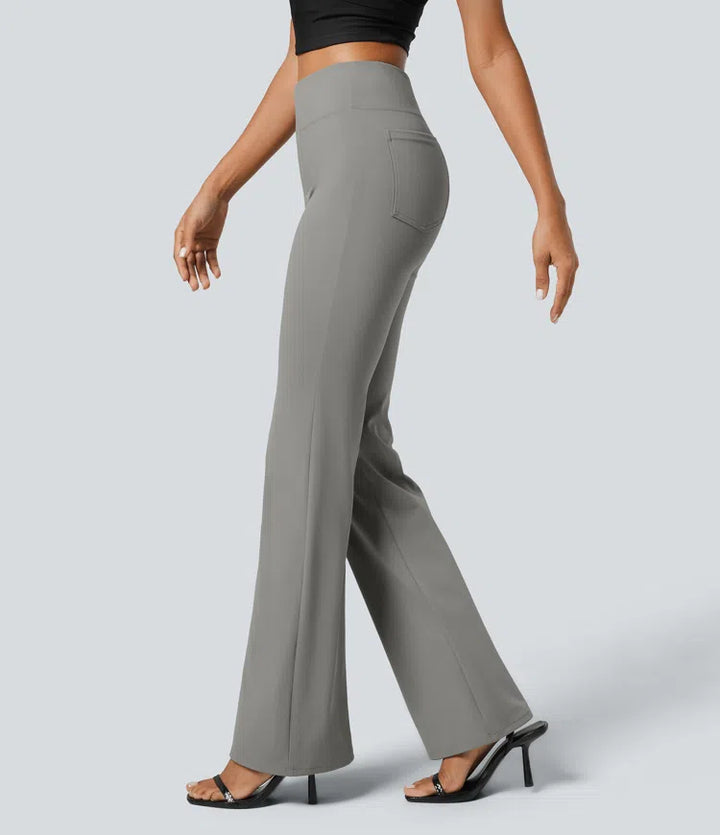 Halara Flex High Waisted Back Side Pocket Slight Flare Work Pants