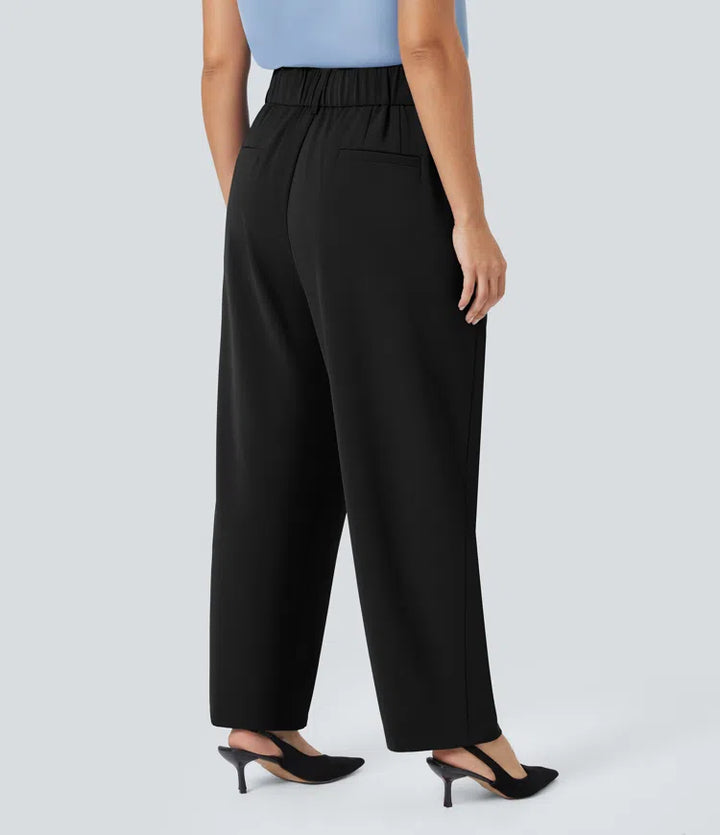Halara Flex High Waisted Pocket Solid Work Plus Size Tapered Pants