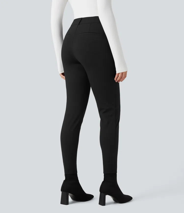 Halara Flex High-waisted Skinny Herringbone Work Pants with Pockets