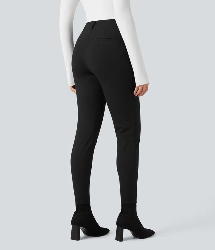 Halara Flex High-waisted Skinny Herringbone Work Pants with Pockets