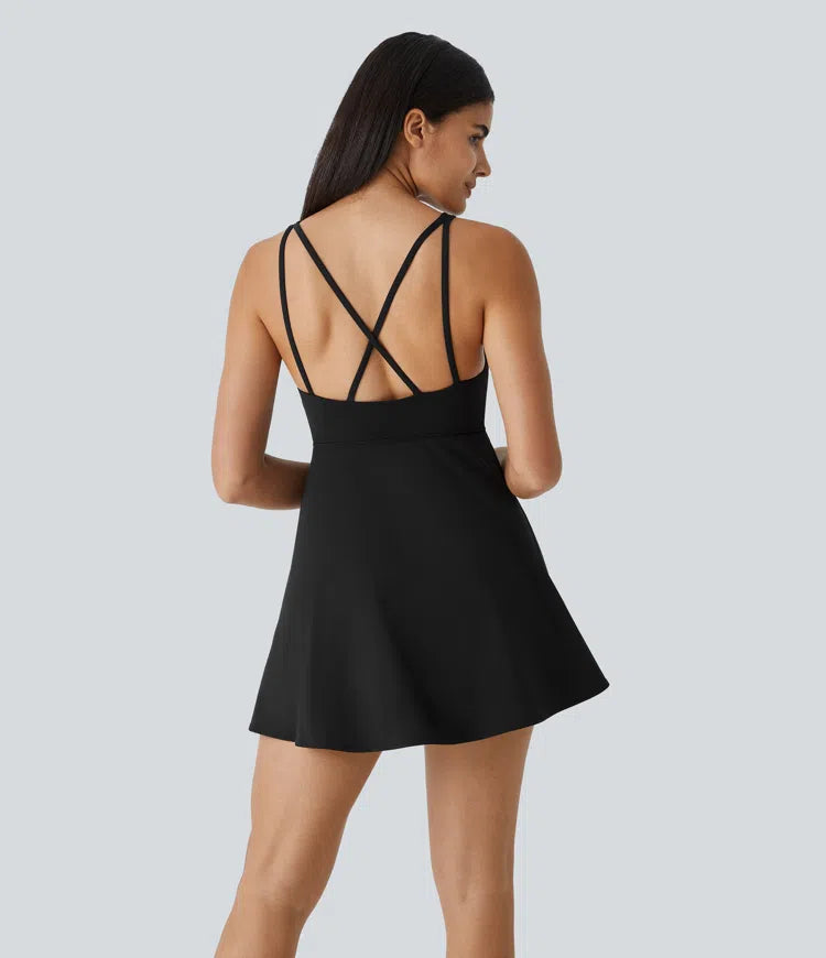 SoftlyZero Plush 2-Piece Pocket Dance Active Dress