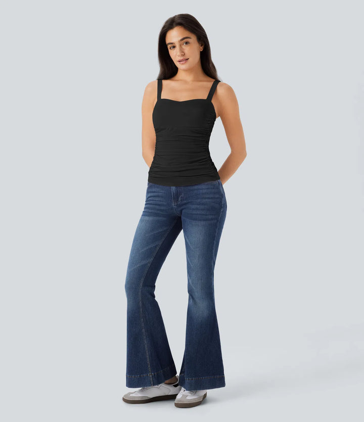 Ruched Casual Tank Top