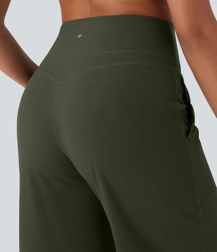 Halara UltraSculpt High Waisted Tummy Control Straight Leg Yoga Pants with Pockets