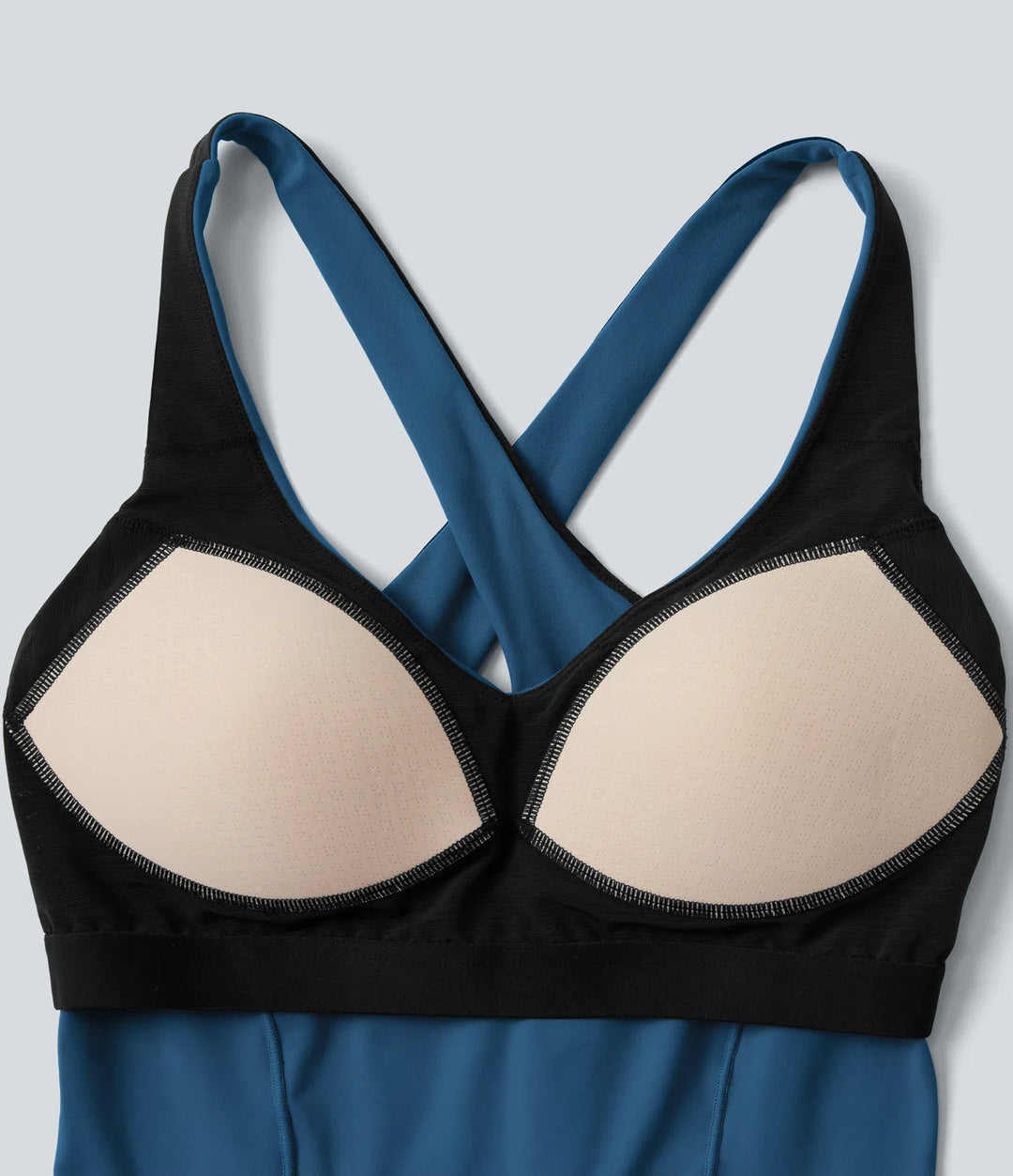 Halara UltraSculpt Deep V-neck Push-Up Crisscross Back 2-in-1 Yoga Tank Top