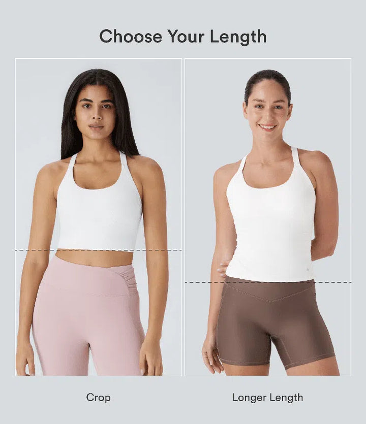SoftlyZero Plush Cut Out Cropped Yoga Tank Top