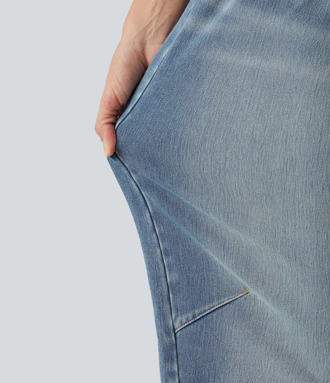 Halara Flex High-waisted Casual Barrel Leg Jeans with Pockets