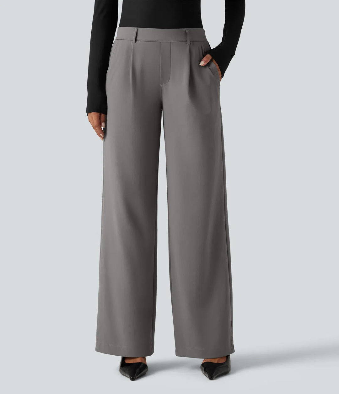 Halara Flex DayStretch Low Rise Straight Leg Work Pants with Pockets